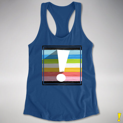 Queer Pride Flag Exclamation Point Racerback Tank